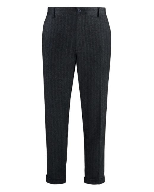 メンズ Boss Pinstriped Tailored Trousers Blue
