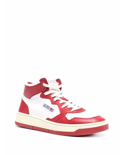 Autry Red 'Medalist' Sneakers for men