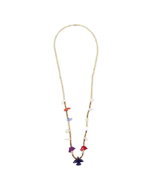 BLAKLACE White Beaded Charm Necklace