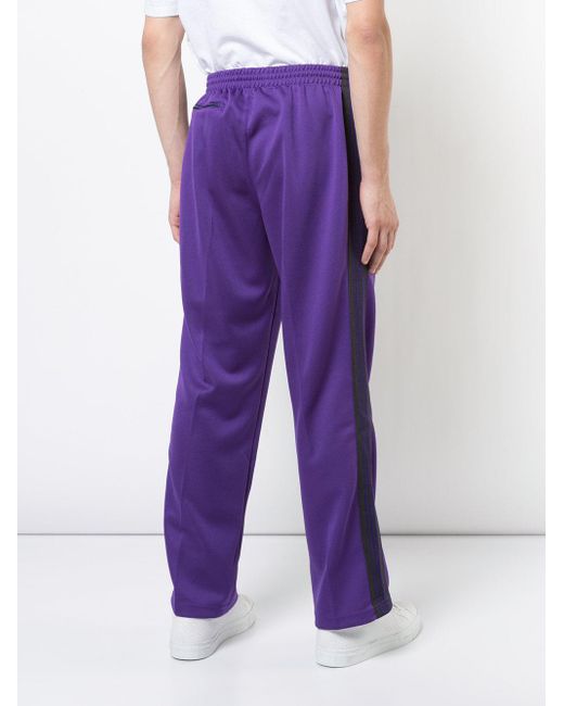 Needles Straight-leg Track Trousers in Purple for Men | Lyst