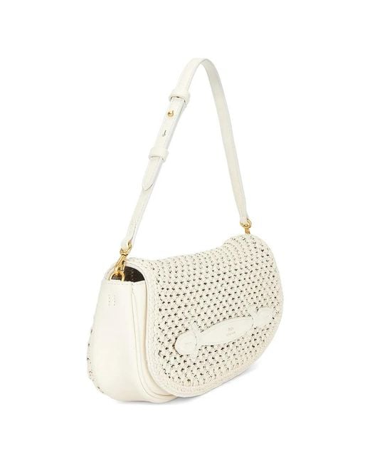 Polo Ralph Lauren White Bellport Interwoven Shoulder Bag