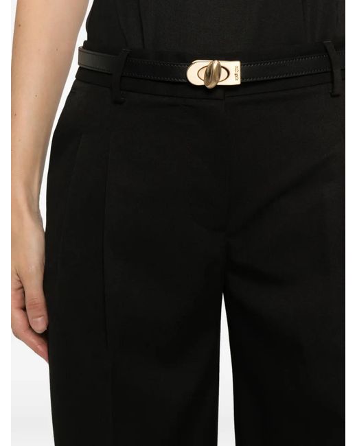 Cellar Door Black Wilma Pleated Trousers