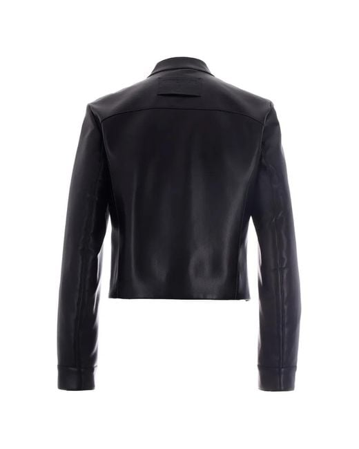 Patrizia Pepe Zip-Up Biker Jacket in Blue | Lyst