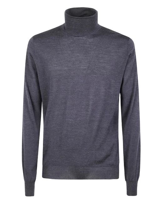 FILIPPO DE LAURENTIIS Blue Turtleneck Sweater for men