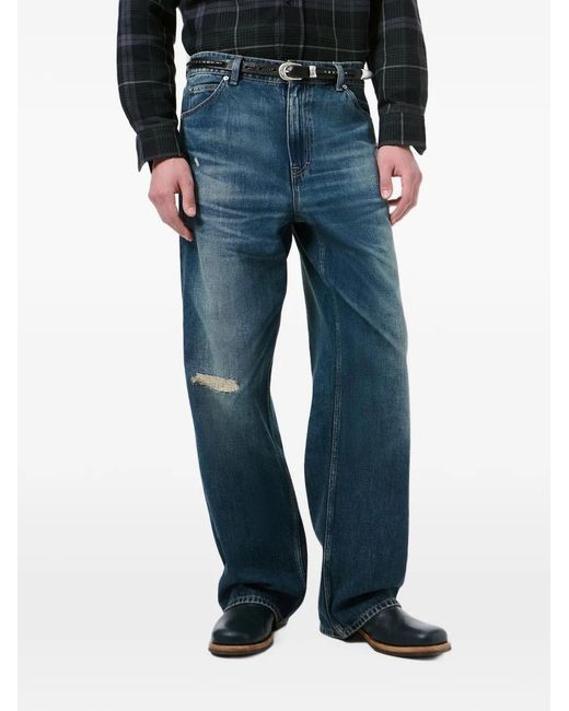 Our Legacy Blue Vast Cut Distressed Jeans for men