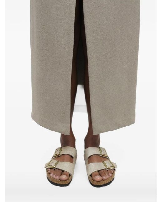 Birkenstock White Arizona Suede Sandals