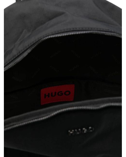 Mochila con letras del logo HUGO de hombre de color Black