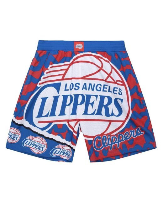 メンズ Mitchell & Ness Nba La Clippers Jumbotron 2.0 Sublimated ショートパンツ Blue
