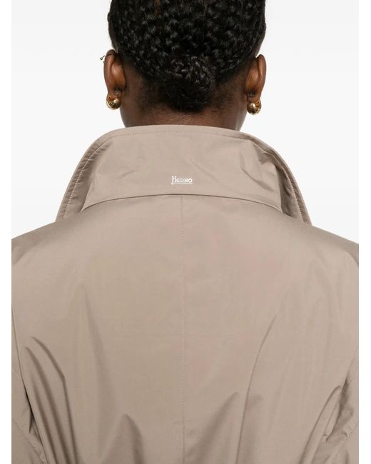 Herno Natural Double-Breasted Belted Coat