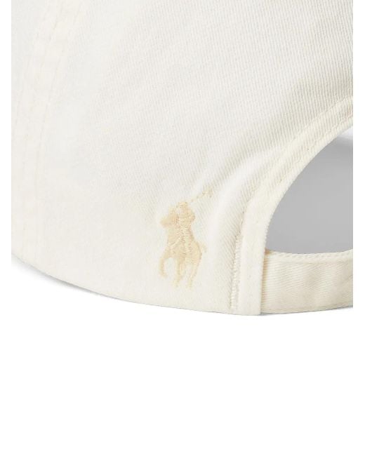 Polo Ralph Lauren White Logo-Embroidered Baseball Cap