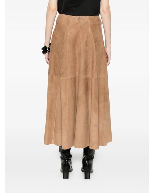 Arma Natural Eleni Panelled Midi Skirt