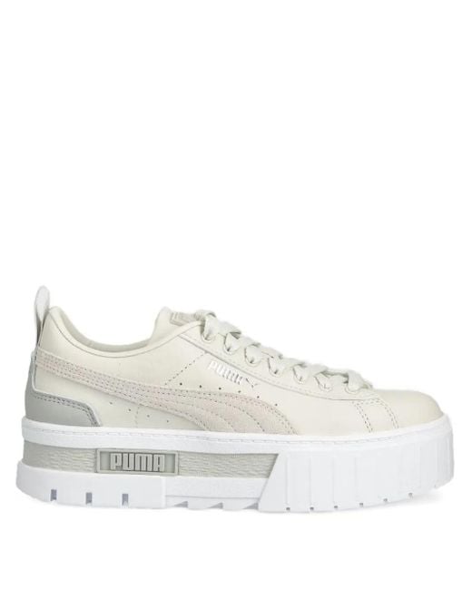 PUMA White Mayze Sneakers