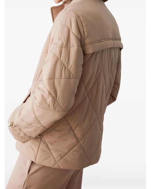 Liu Jo Natural Quilted Belted Jacket
