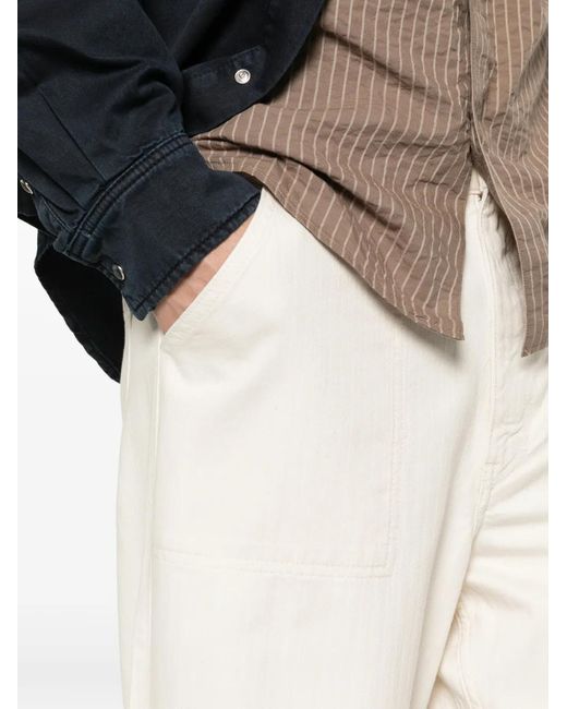 Jeanerica White Button-Fastening Trousers for men