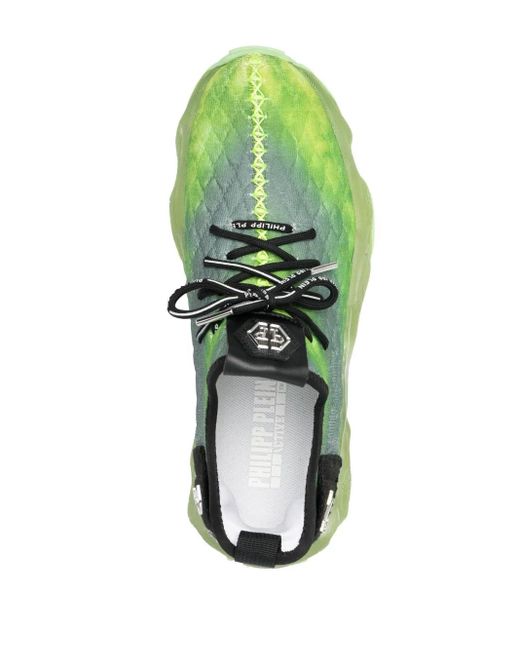 Philipp Plein Green Runner Hyper $Hock Sneakers