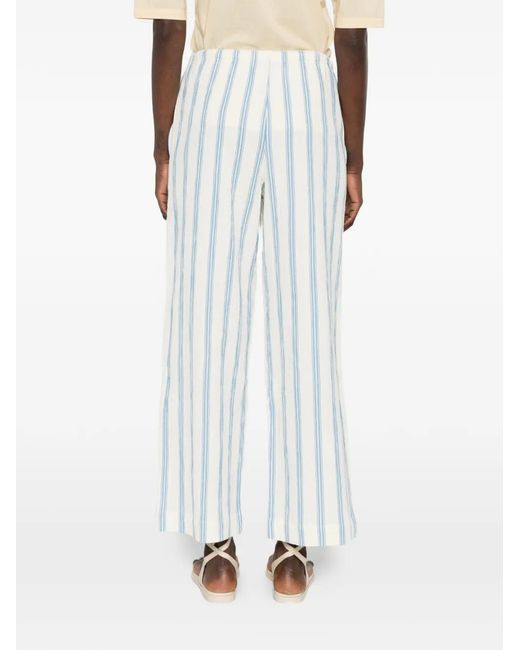 Bondi Born White Striped Drawstring Trousers