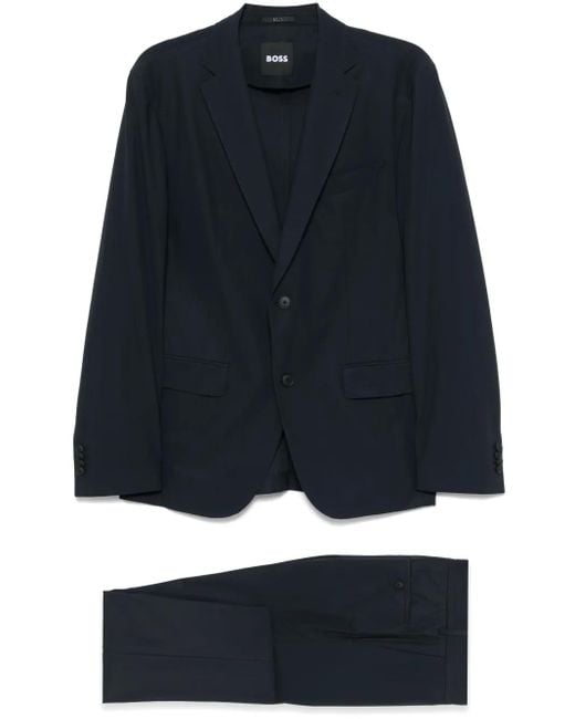Boss Blue Single-Breasted Suit for men