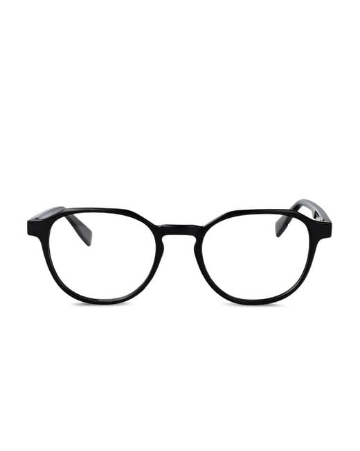 Lacoste Black Round-Frame Glasses for men