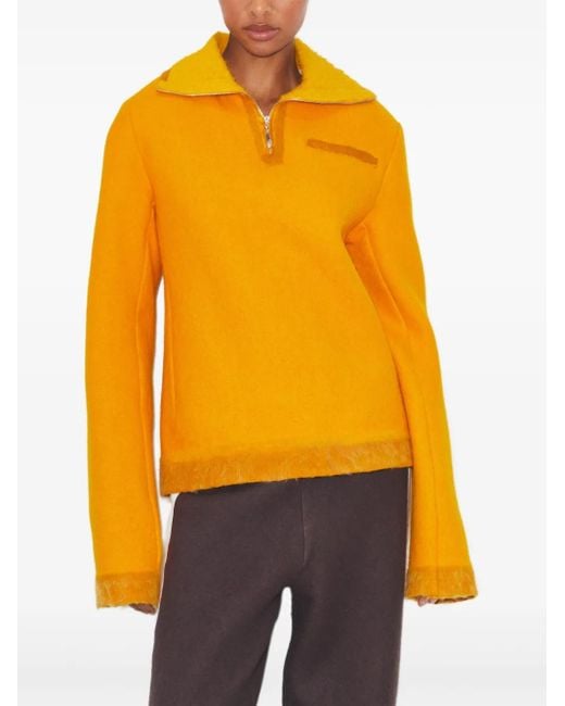 Tory Burch Yellow Half-Zip Polo Shirt