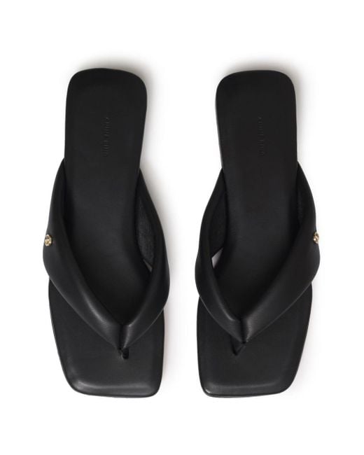 Anine Bing Black Viola Leather Flip-flops