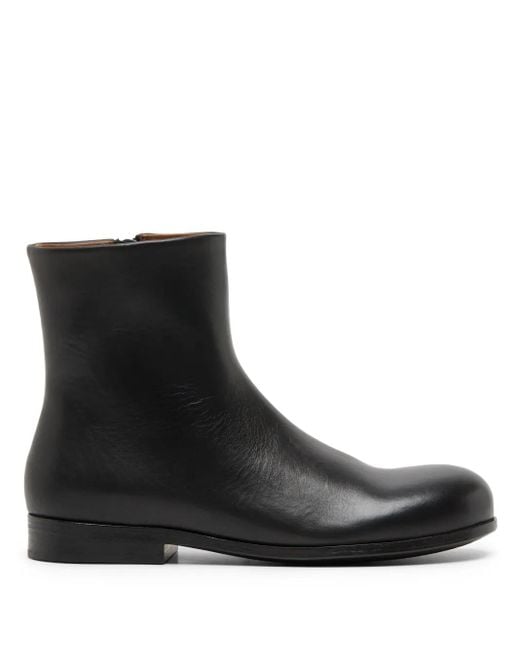 Marsèll Black Capozucca Leather Ankle Boots
