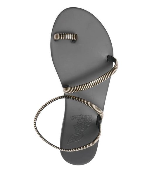 Ancient Greek Sandals Metallic Eleftheria Open-Toe Strap Sandals