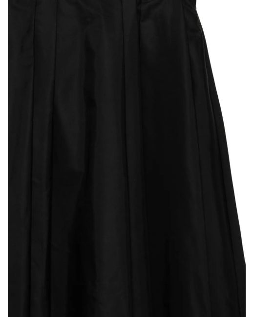 Juun.J Black Pleated Midi Skirt