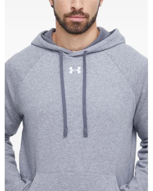 Under Armour Blue Rival Logo Hoodie for men