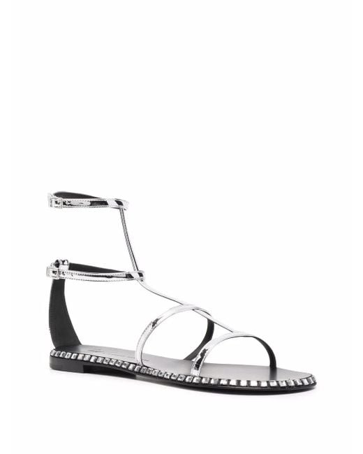 Giuseppe Zanotti White Bellatriks Flat Thong Sandals