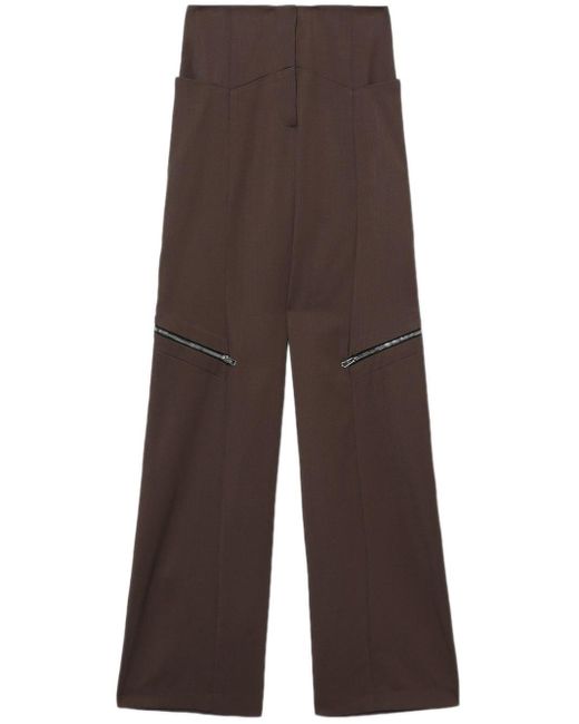 Pantalones anchos Murrumbidgee de talle alto Kiko Kostadinov de color Brown