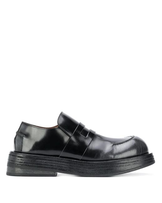 Marsèll Black Musona Chunky-Sole Loafers