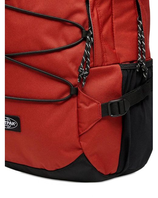 Mochila Gerys Mediana Con Cordón Y Correa Acolchada Eastpak de color Red