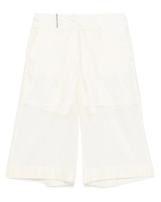 Bermudas semitranslúcidas Peserico de color White