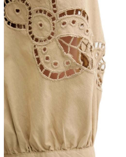 DKNY Natural Wrap-Detail Tiered Midi Dress