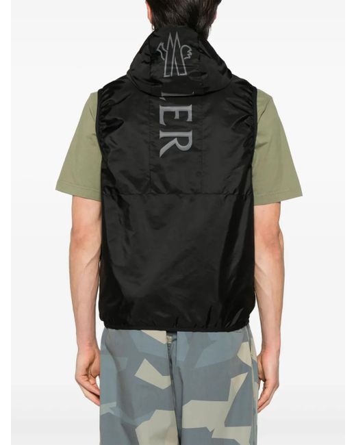 Moncler Black Moretan Nylon Vest for men