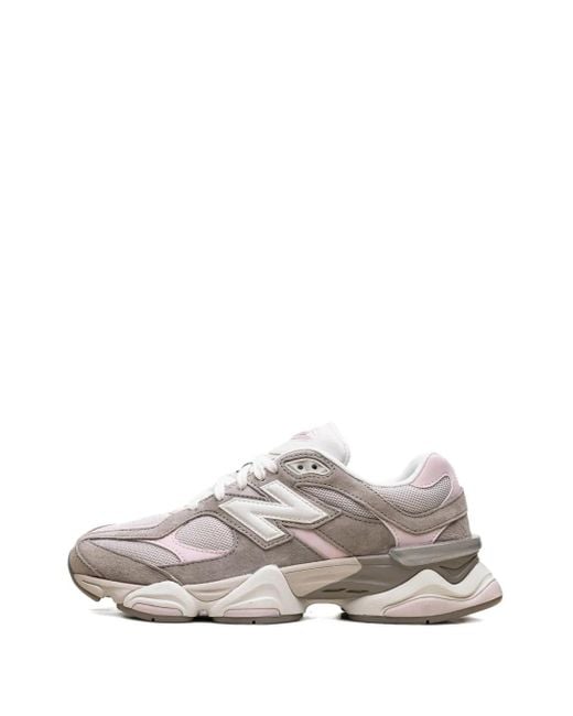 New Balance Gray 9060 Panelled Low-Top Sneakers for men