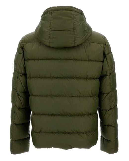 Fay Green Hooded Quilted Jacket for men