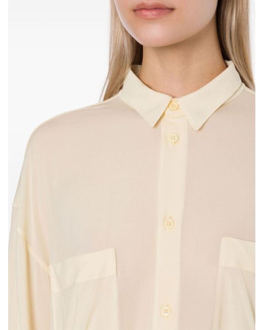 Philosophy Di Lorenzo Serafini Natural Cutaway-collar Button-up Shirt