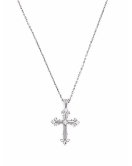 Emanuele Bicocchi Metallic Fleury Cross Necklace