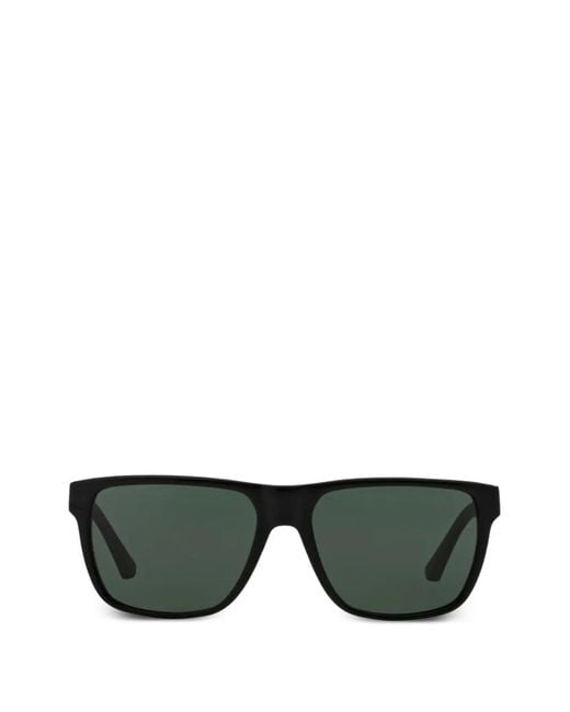 Emporio Armani Green Rectangle-Frame Sunglasses