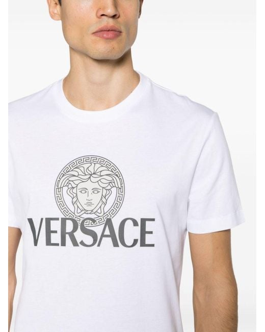 Versace Medusa T-shirt in het White voor heren