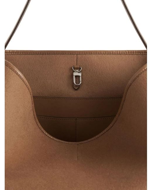Totême Brown Belted Doublé Tote Bag