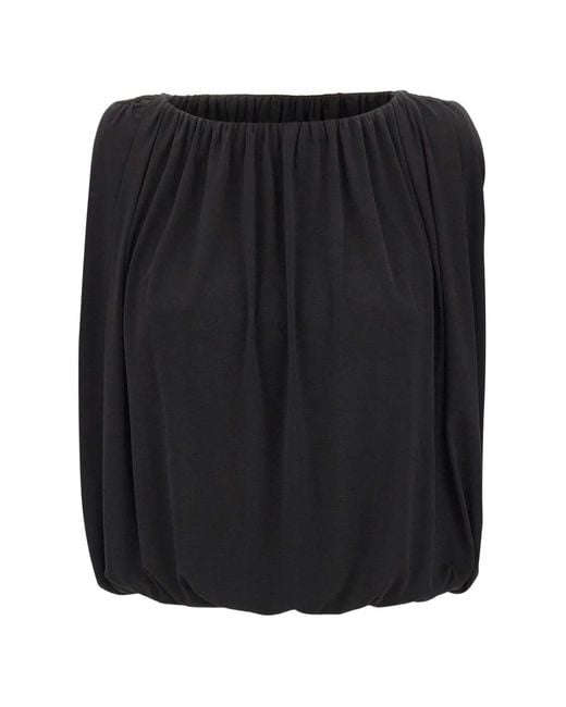 Vince Black Balloon-Silhouette Blouse