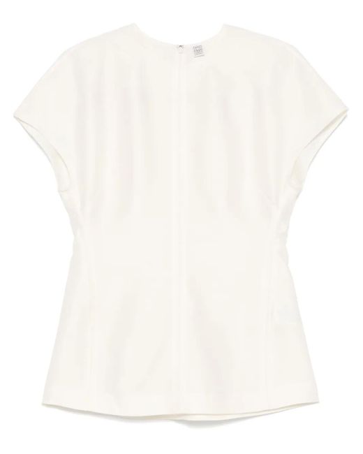 Totême  キャップスリーブ トップ White