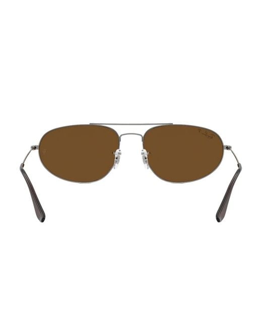Ray-Ban Brown Oval-Frame Sunglasses