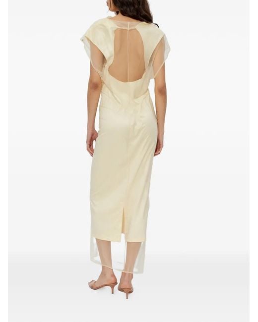 Sportmax White Viale Printed Long Dress
