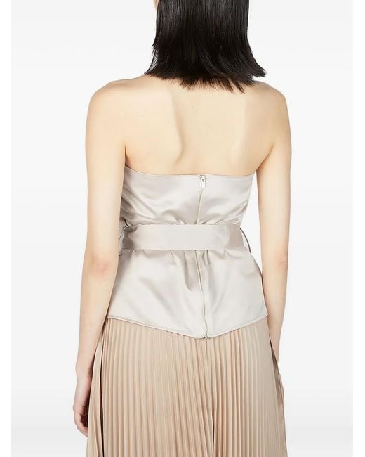 ROKH Natural Halterneck Corset Top