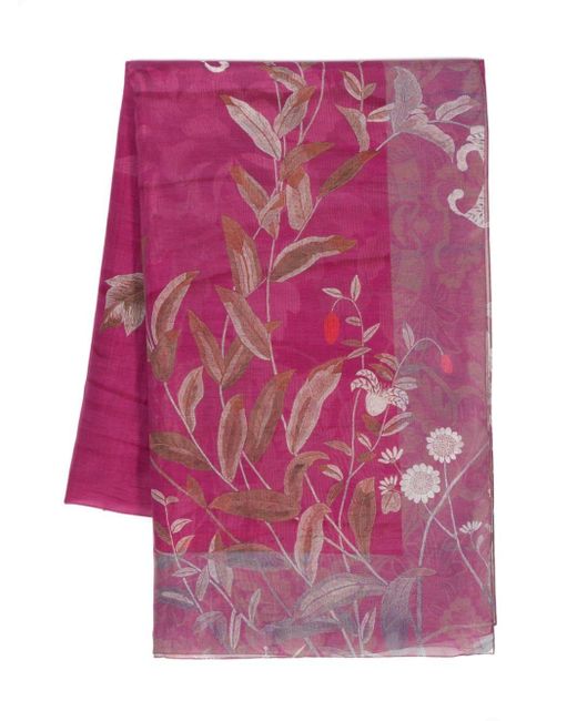 Pañuelo con estampado floral Pierre Louis Mascia de color Pink