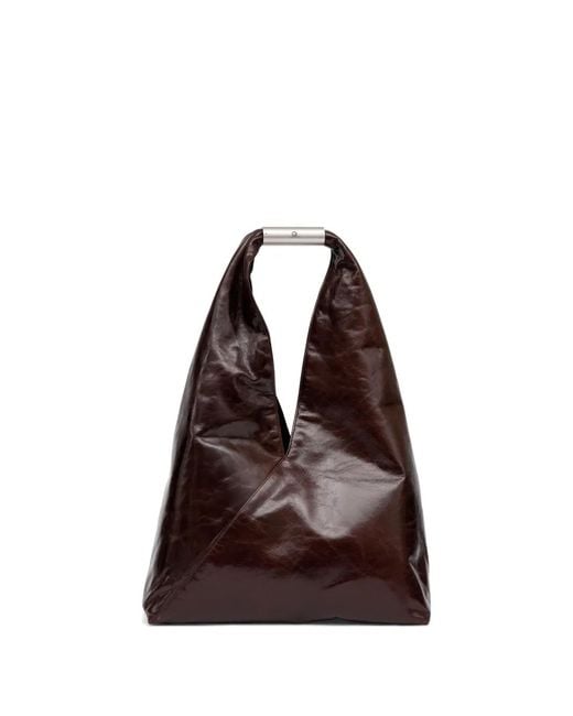 MM6 by Maison Margiela Brown Japanese Calf Leather Tote Bag
