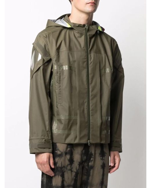 Undercover Green A-Print Hooded Jacket